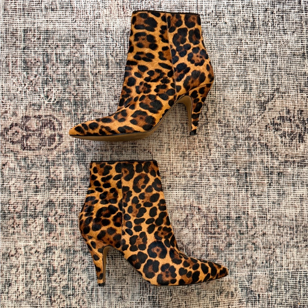 Vince Camuto Leopard Print Ankle Boots